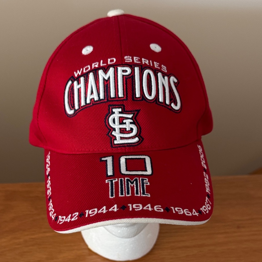 Genuine Merchandise ~ Red and White “St. Louis Cardinals” Champions Baseball Hat